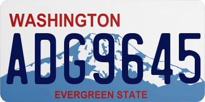 WA license plate ADG9645