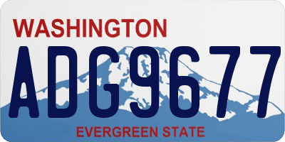 WA license plate ADG9677