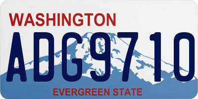 WA license plate ADG9710