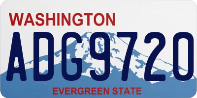 WA license plate ADG9720