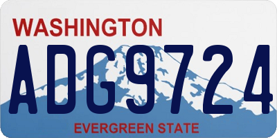 WA license plate ADG9724