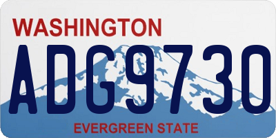 WA license plate ADG9730