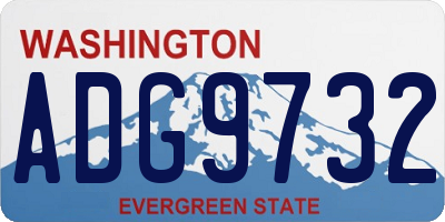 WA license plate ADG9732