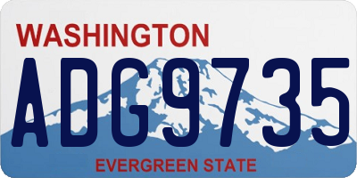 WA license plate ADG9735
