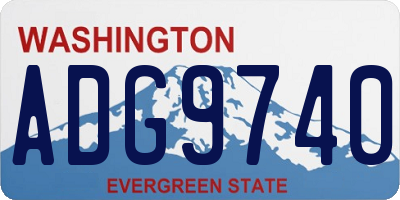 WA license plate ADG9740