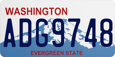 WA license plate ADG9748