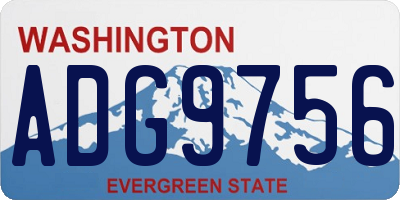 WA license plate ADG9756