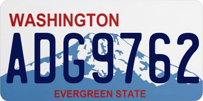 WA license plate ADG9762
