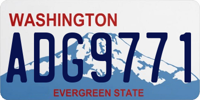 WA license plate ADG9771