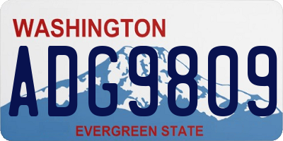 WA license plate ADG9809