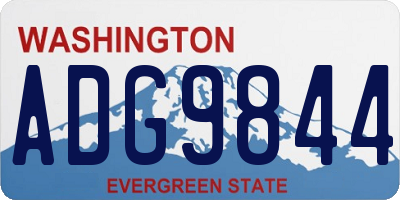 WA license plate ADG9844