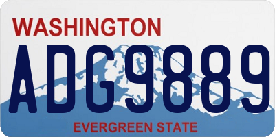 WA license plate ADG9889