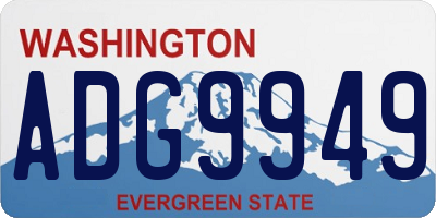 WA license plate ADG9949