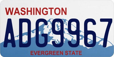 WA license plate ADG9967