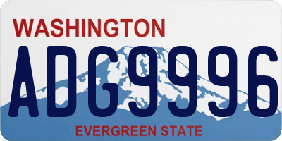 WA license plate ADG9996