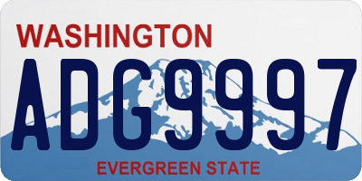 WA license plate ADG9997