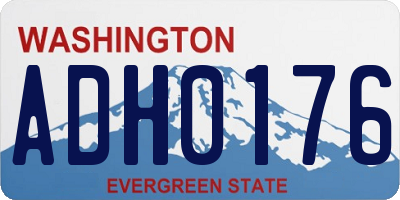 WA license plate ADH0176