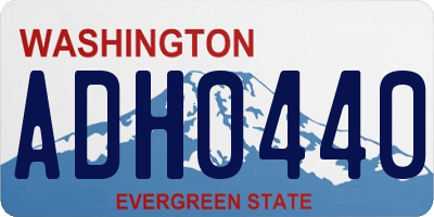 WA license plate ADH0440