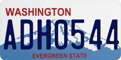 WA license plate ADH0544