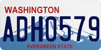WA license plate ADH0579