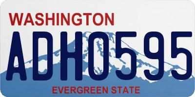 WA license plate ADH0595
