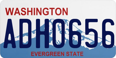WA license plate ADH0656