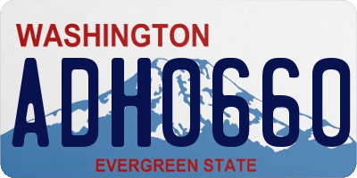 WA license plate ADH0660