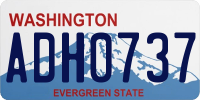 WA license plate ADH0737