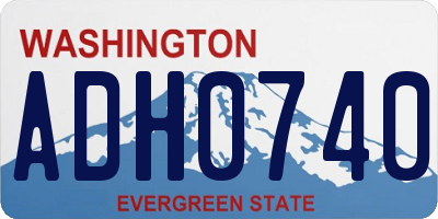 WA license plate ADH0740
