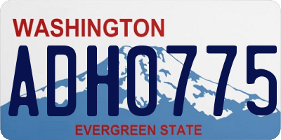 WA license plate ADH0775
