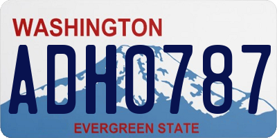 WA license plate ADH0787