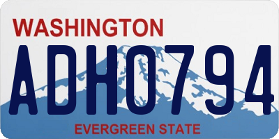 WA license plate ADH0794