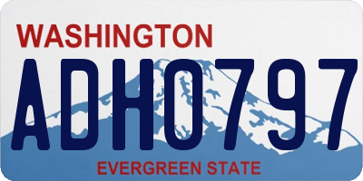 WA license plate ADH0797