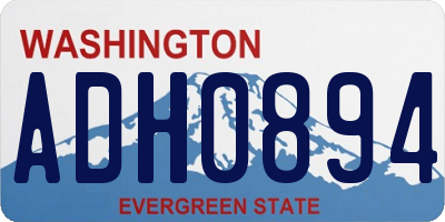 WA license plate ADH0894