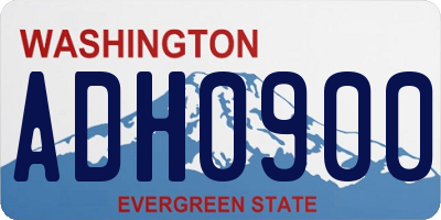 WA license plate ADH0900