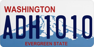 WA license plate ADH1010