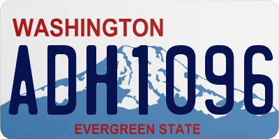 WA license plate ADH1096