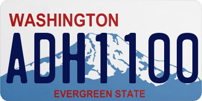WA license plate ADH1100