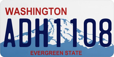 WA license plate ADH1108