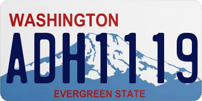 WA license plate ADH1119