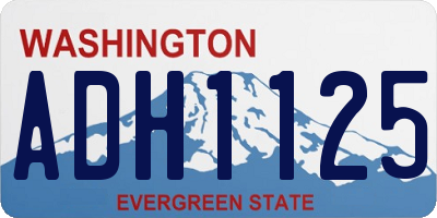 WA license plate ADH1125