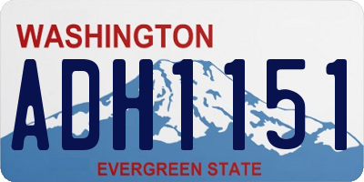 WA license plate ADH1151