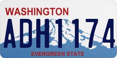 WA license plate ADH1174
