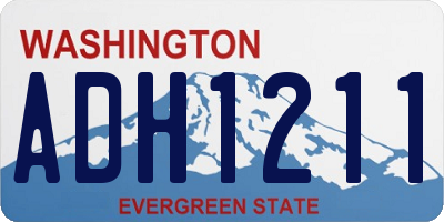 WA license plate ADH1211