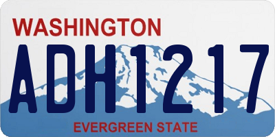 WA license plate ADH1217