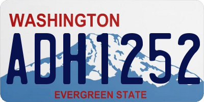 WA license plate ADH1252