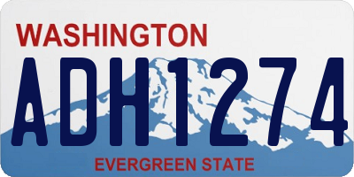 WA license plate ADH1274