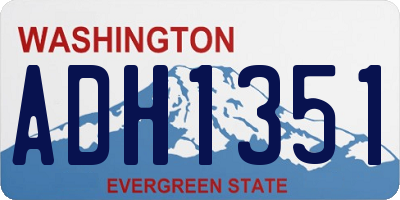 WA license plate ADH1351
