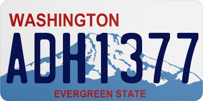 WA license plate ADH1377