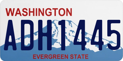 WA license plate ADH1445